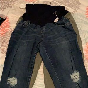 Two pair of Maternity capris